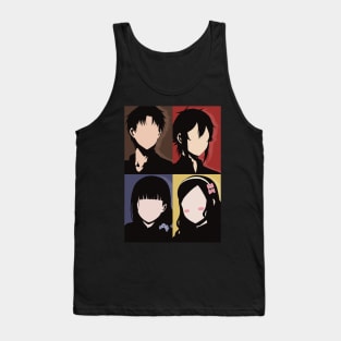 Tomo-chan Is a Girl or Tomo-chan wa Onnanoko Anime Charactcers in Minimalist Vintage Merch Design Tank Top